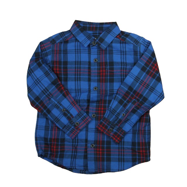 The Children's Place Blue | Red Plaid Button Down Long Sleeve 2T 