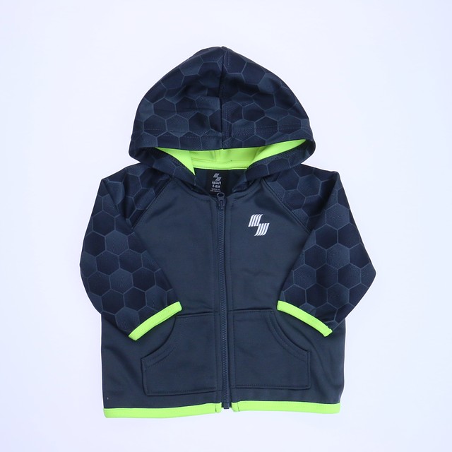 The Children's Place Gray | Green Jacket 3-6 Months 