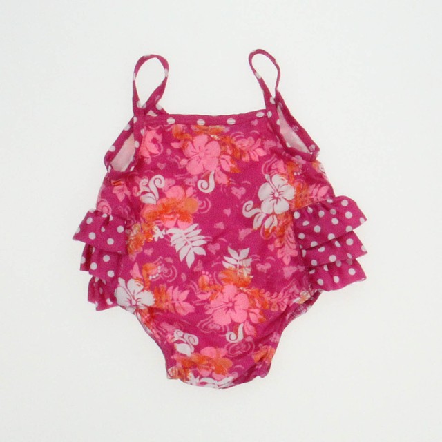 The Children's Place Pink Floral 1-piece Swimsuit 3-6 Months 