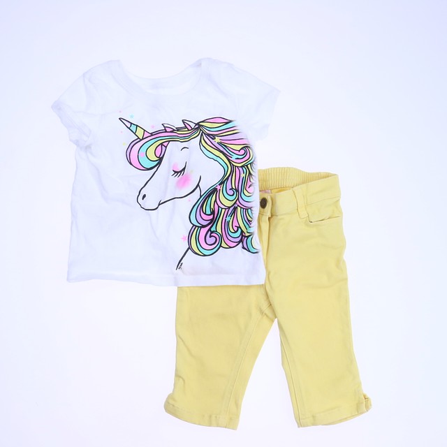 The Children's Place | Janie & Jack 2-pieces White | Yellow Apparel Sets 12-18 Months 