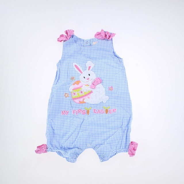 Toffee & Apple Blue | Bunny Romper 18 Months 