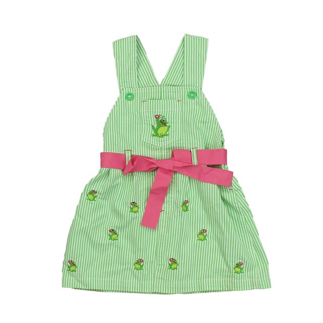 Toffee Apple Green | White Striped Jumper 2T 