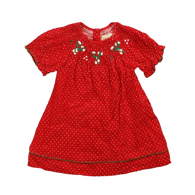 Toffee & Apple Red | Green Candy Canes Dress 2T 