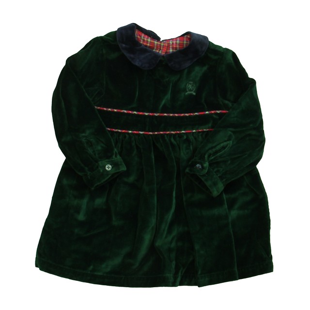 Tommy Hilfiger Dark Green | Velvet Special Occasion Dress 18-24 Months 