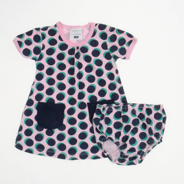 Tooby*Doo 2-pieces Pink | Blue Dress 3-6 Months 