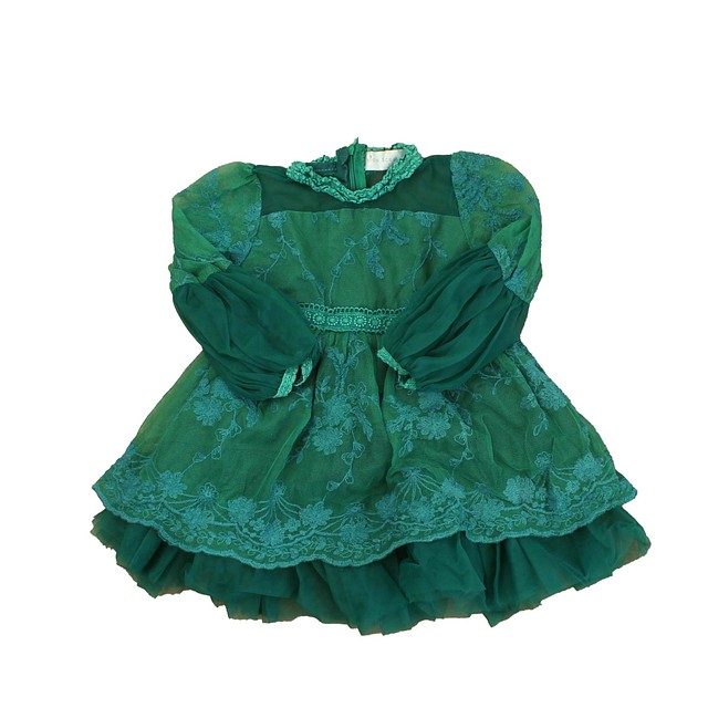 Trish Scully Green Special Occasion Dress 6-12 Months 
