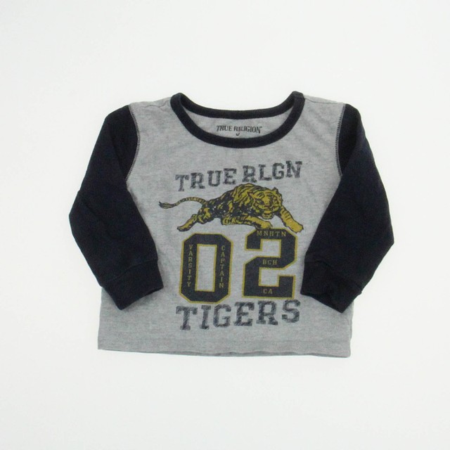 True Religion Grey | Tigers Long Sleeve Shirt 12 Months 