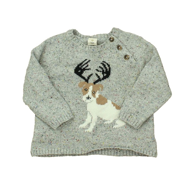 Tucker + Tate Grey | Dog | Antlers Sweater 12 Months 