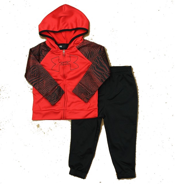 Under Armour 2-pieces Black | Red Apparel Sets 18 Months 