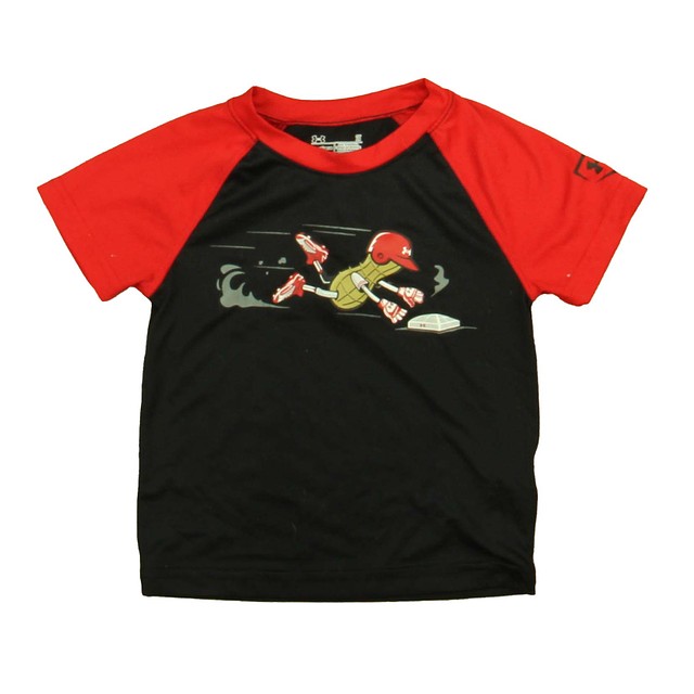 Under Armour Black | Red Athletic Top 2T 
