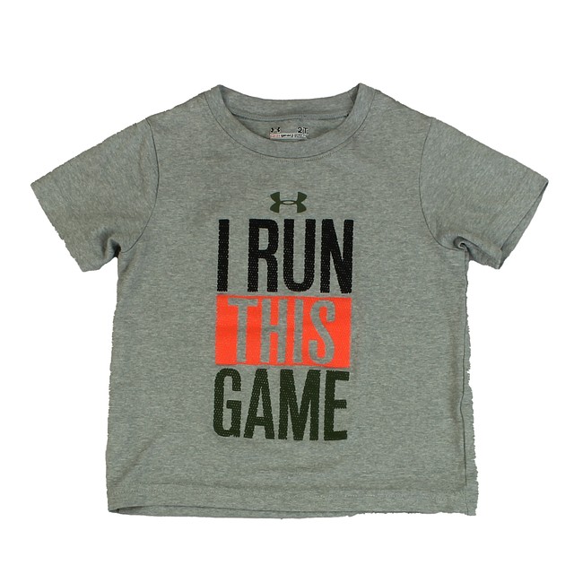 Under Armour Grey | Black | Red T-Shirt 2T 