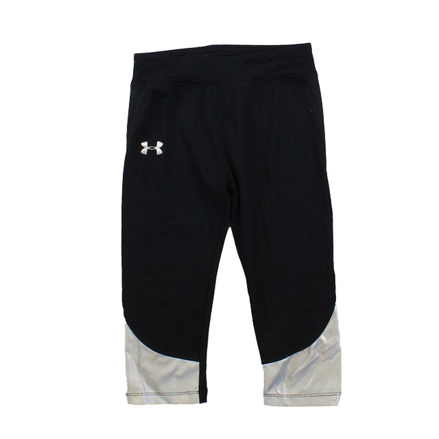 Under Armour Black | Silver Athletic Pants 6 Years 