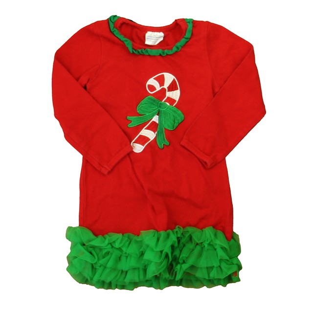 Unknown Brand Red | Green Candy Cane Dress 12-18 Months 