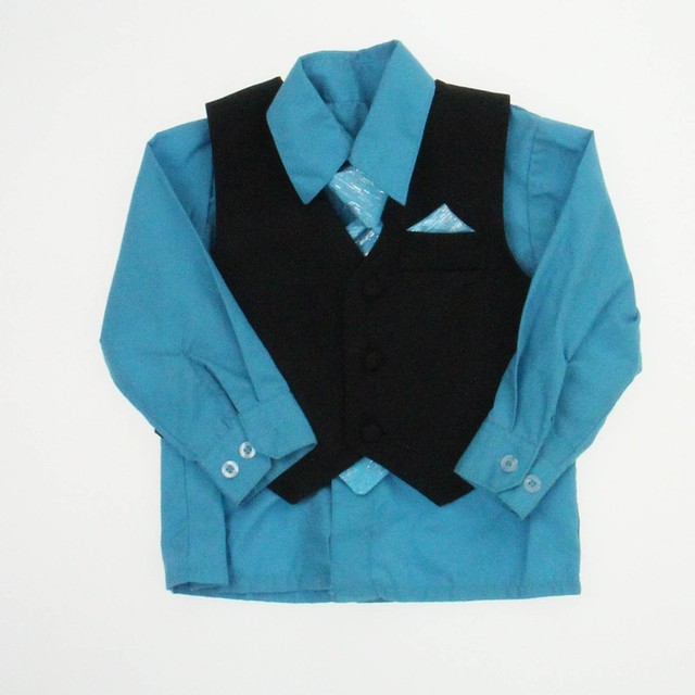 Unknown Brand Blue | Black Button Down Long Sleeve 12 Months 