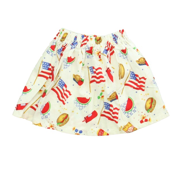 Unknown Brand White | Red | Blue Skirt *2T 
