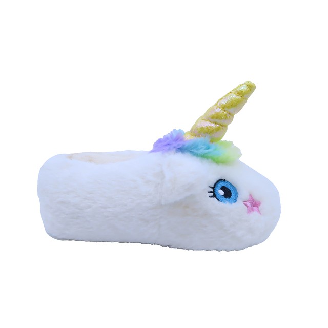 Unknown Brand White Unicorns Slippers 5-6 Toddler 