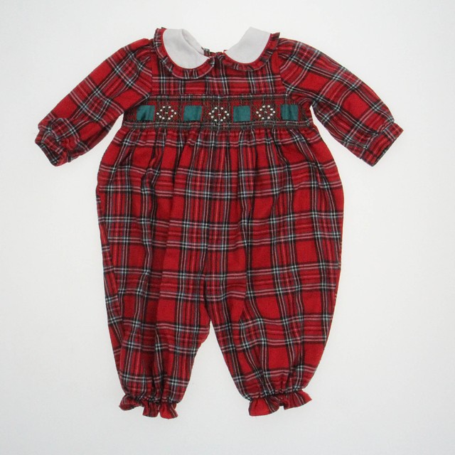 Unknown Brand Red Plaid Long Sleeve Outfit *6-9 Months 