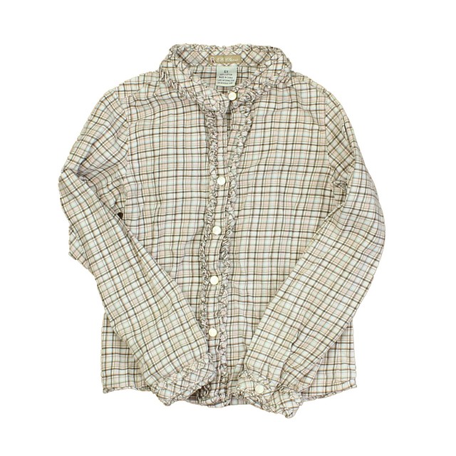 Unknown Brand Pink | Gingham Button Down Long Sleeve 6 Years 