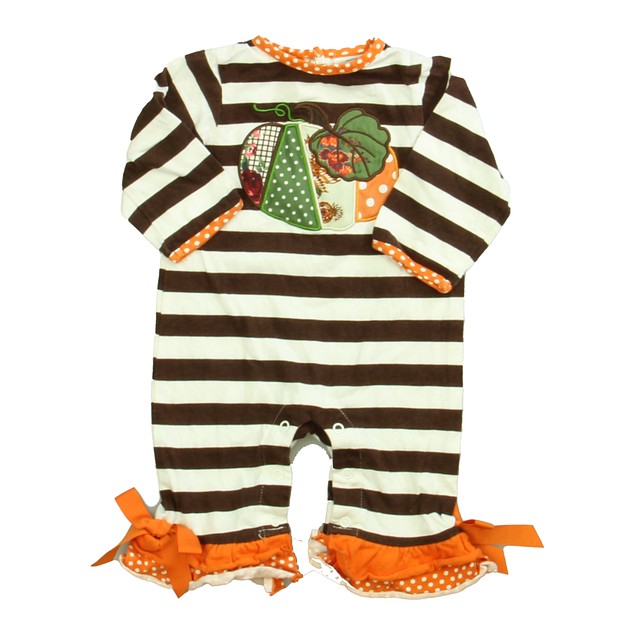 Unknown Brand Brown | Orange Pumpkin Long Sleeve Outfit 9 Months 