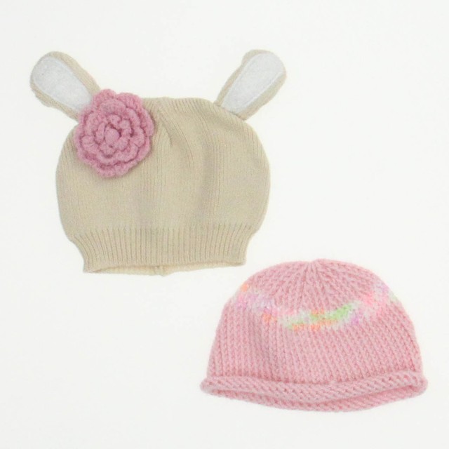 Unknown Brand Set of 2 Pink | Beige Hat New Born 