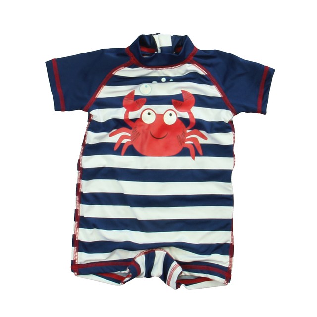 Wippette Kids Navy | White | Red Crab 1-piece Swimsuit 0-6 Months 