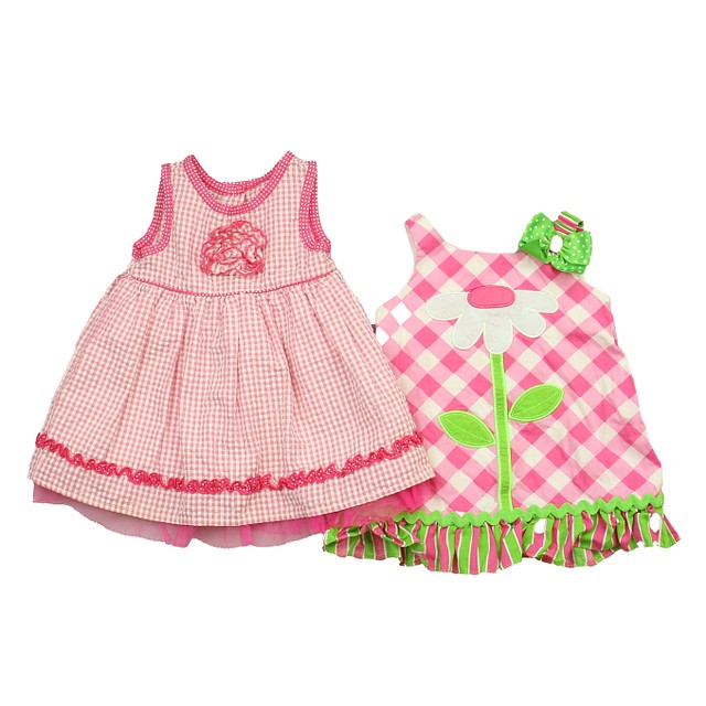 Youngland Set of 2 Pink | White Dress 18 Months 