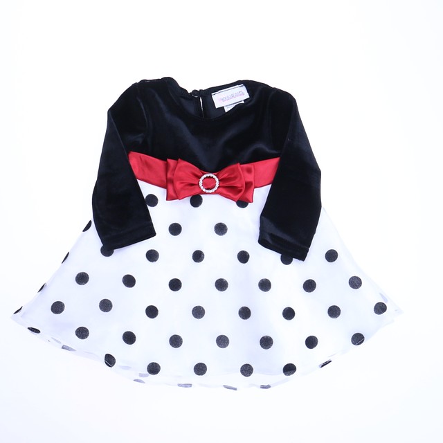 Youngland Red | Black | White Special Occasion Dress 6-9 Months 