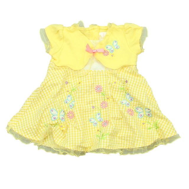 Youngland Yellow | White Dress 6-9 Months 