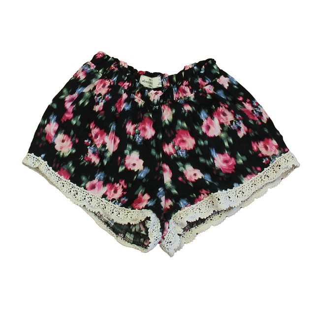 Abercrombie Black Floral Shorts 7-8 Years 