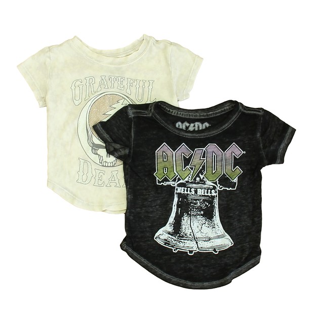 ACDC | Grateful Dead Set of 2 Ivory | Black T-Shirt 12 Months 