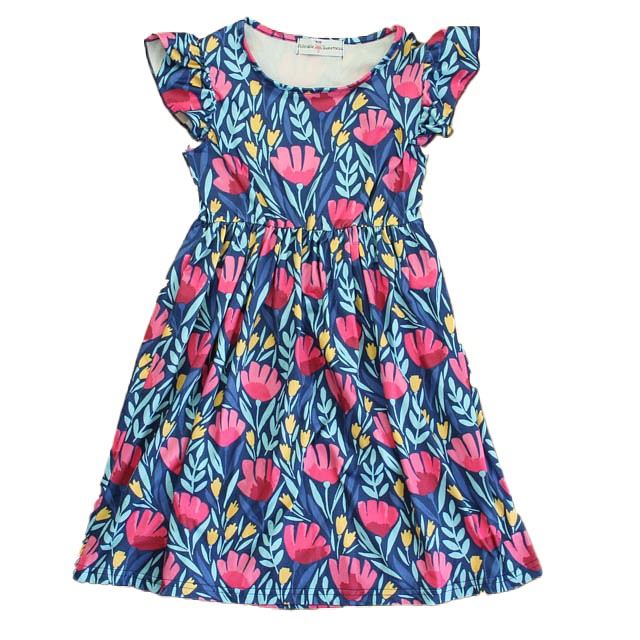 Adorable Sweetness Pink | Blue Floral Dress 7 Years 