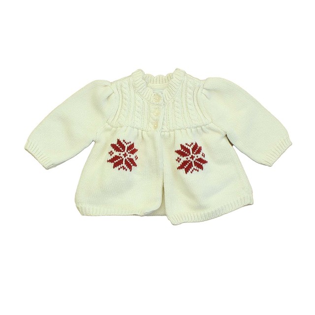 American Living Ivory | Red Cardigan New Born 