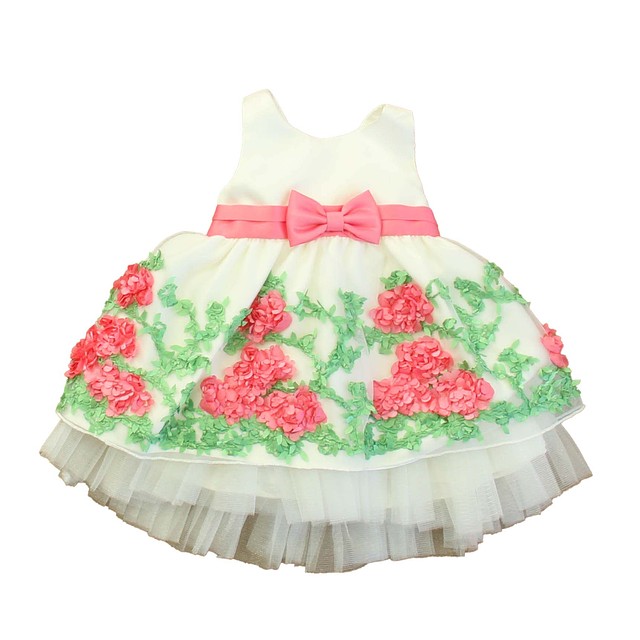 American Princess Ivory | Pink | Green Special Occasion Dress 6 Months 