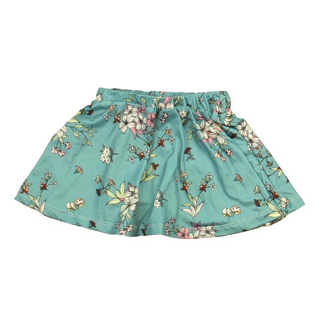 Bailey's Blossoms Turquoise Floral Skirt 2T 