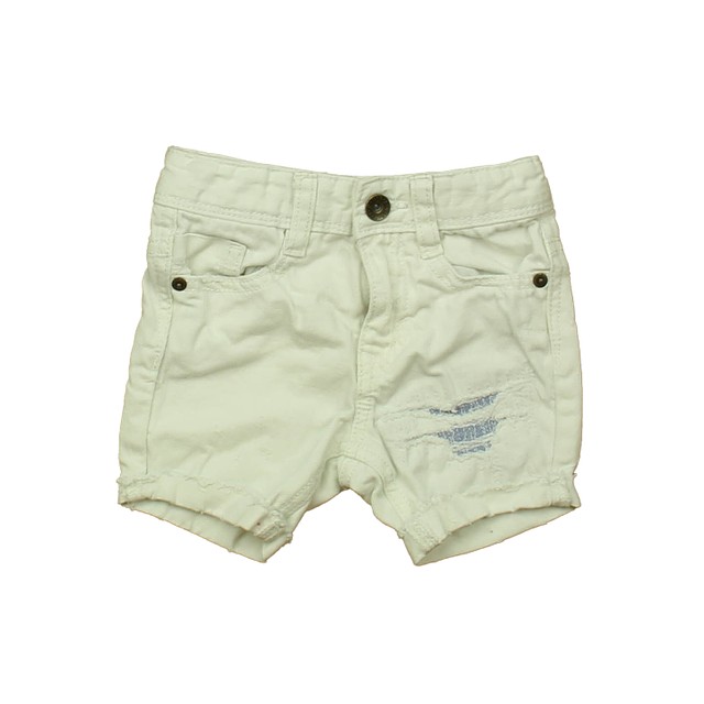 Benetton White Jean Shorts 12-24 Months 