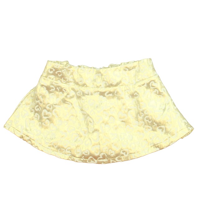 Betsey Johnson Gold | White Hearts Skirt 3T 