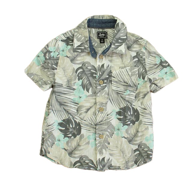 Bixby Gray | Aqua Hawaii Button Down Short Sleeve 3T 