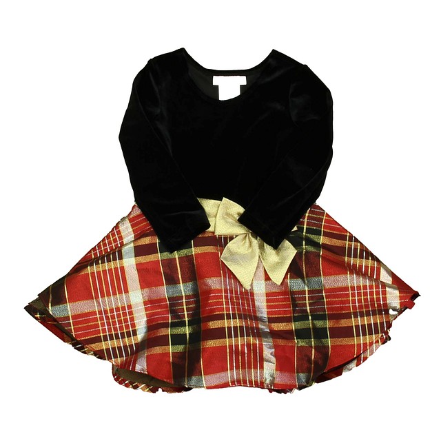 Bonnie Baby Black | Red | Gold Special Occasion Dress 2T 