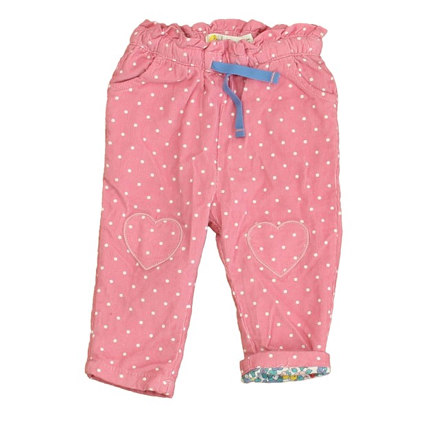 Boden Pink | White Polka Dots Corduroy Pants 0-3 Months 