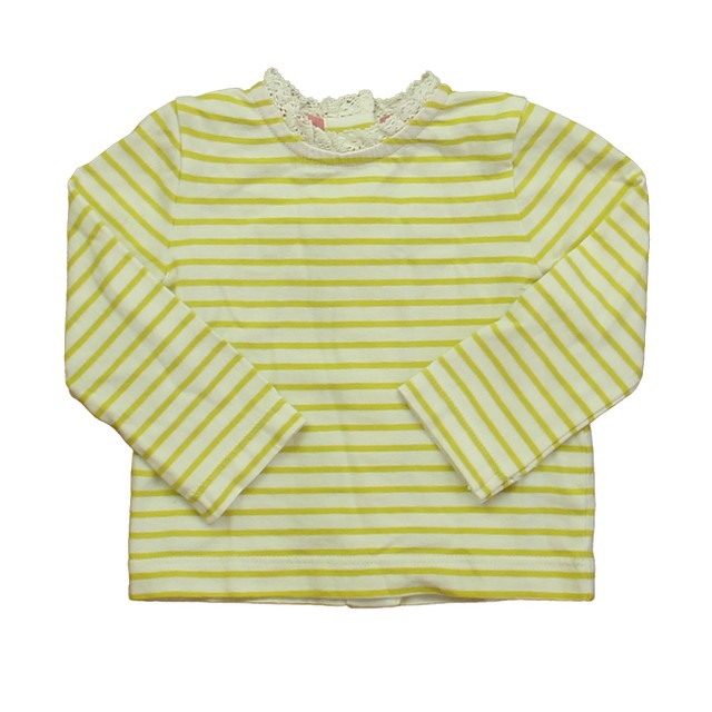Boden Yellow Stripe Long Sleeve T-Shirt 0-3 Months 