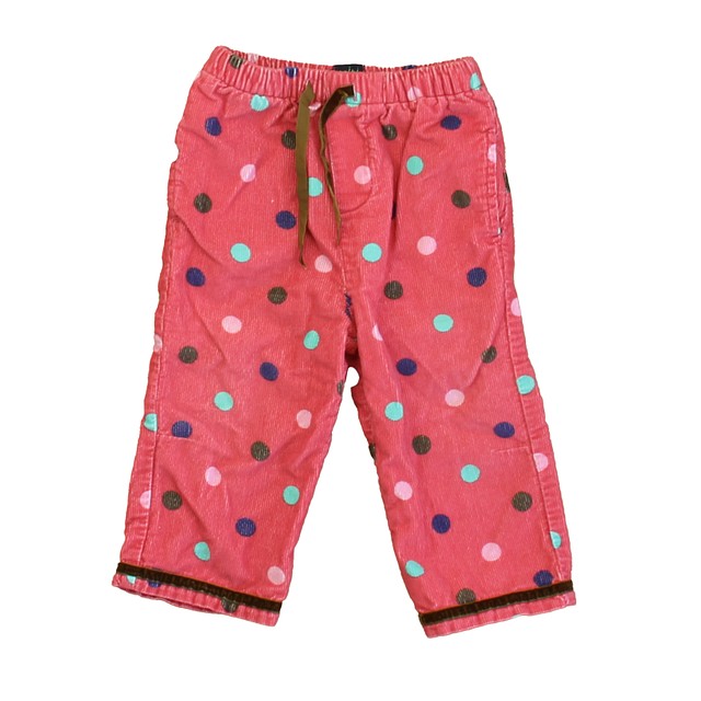 Boden Pink Polka Dots Corduroy Pants 12-18 Months 