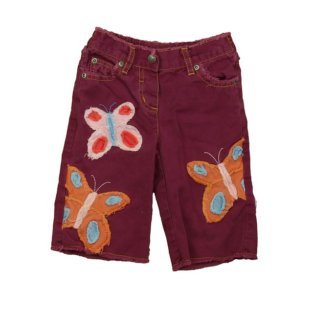 Boden Purple Butterflies Shorts 2-3T 