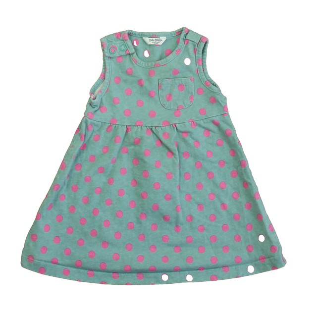 Boden Aqua | Pink Polka Dots Dress 3-6 Months 
