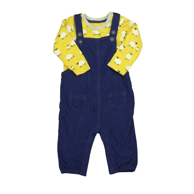 Boden 2-pieces Yellow Sheep | Navy Overalls 3-6 Months 