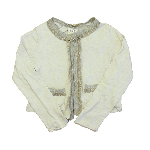 Boden Ivory | Gold Cardigan 4-5T 