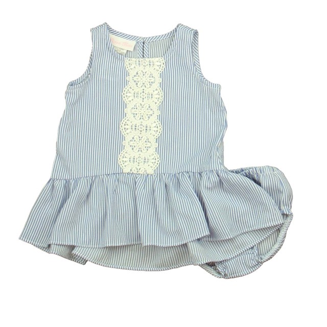 Bonnie Baby 2-pieces Blue | White Dress 6-9 Months 