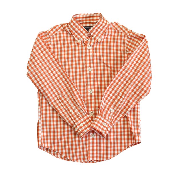 Brooks Brothers Orange | White Button Down Long Sleeve 4-6 Years 