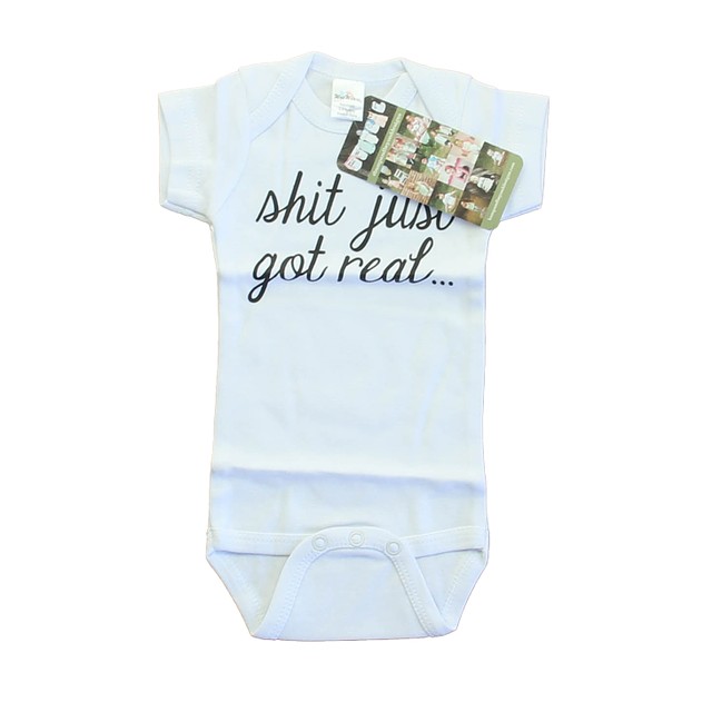 Bump and Beyond Designs White "Its Gots Real" Onesie 0-3 Months 