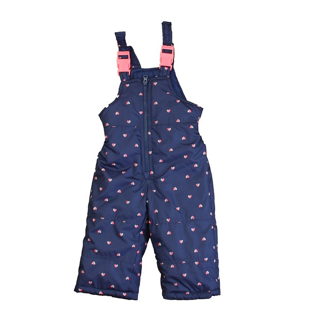 Carter's Navy | Pink Hearts Snow Pants 12 Months 