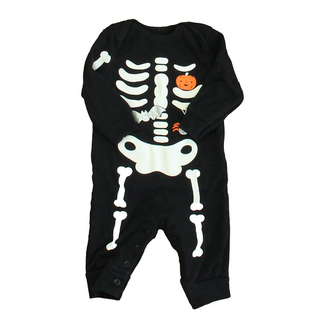 Carter's Black Skeleton 1-piece Non-footed Pajamas 3 Months 
